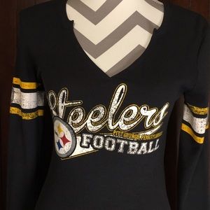 NFL Team apparel Pittsburgh Steelers FB shirt sz S